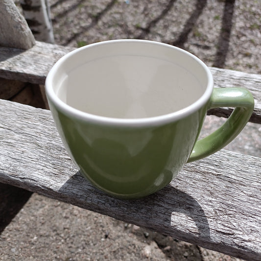 Vihreä Kermansavi Oliivi muki