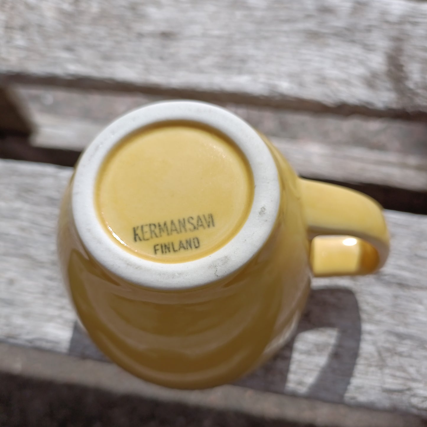 Keltainen Kermansavi Oliivi muki