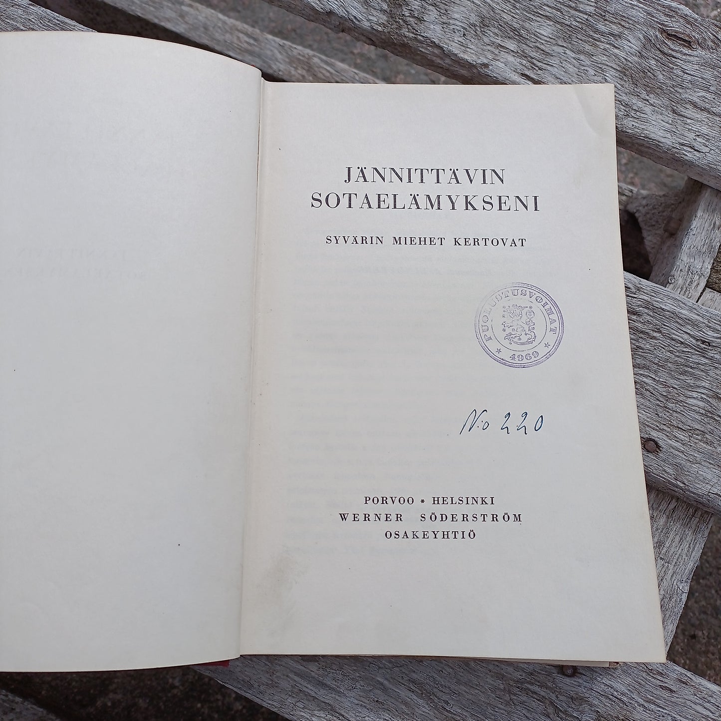Jännittävin sotaelämykseni - Syvärin miehet kertovat