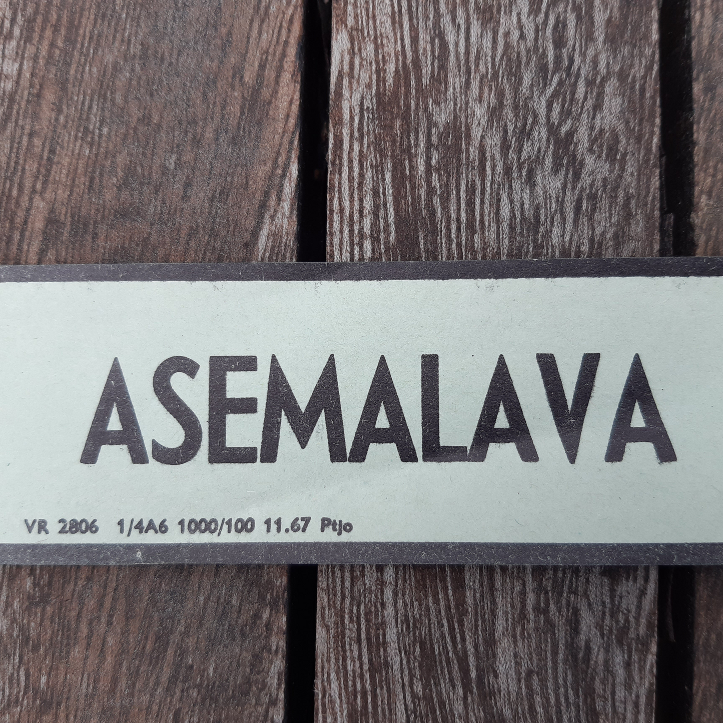Vanha VR:n etiketti - ASEMALAVA