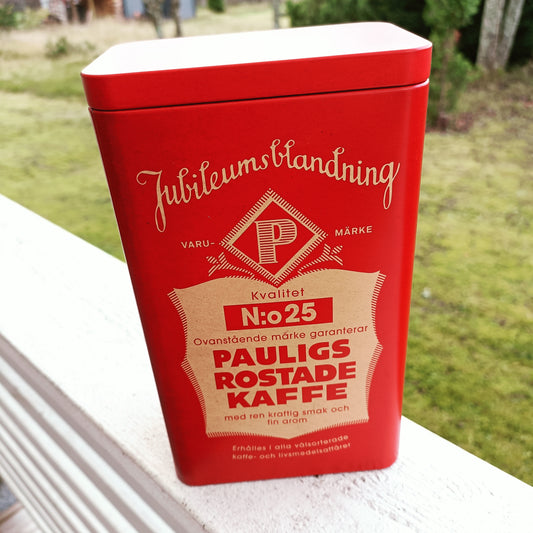 Paulig peltinen kahvipurkki kannella - Juhlasekoitus N:o 25 *