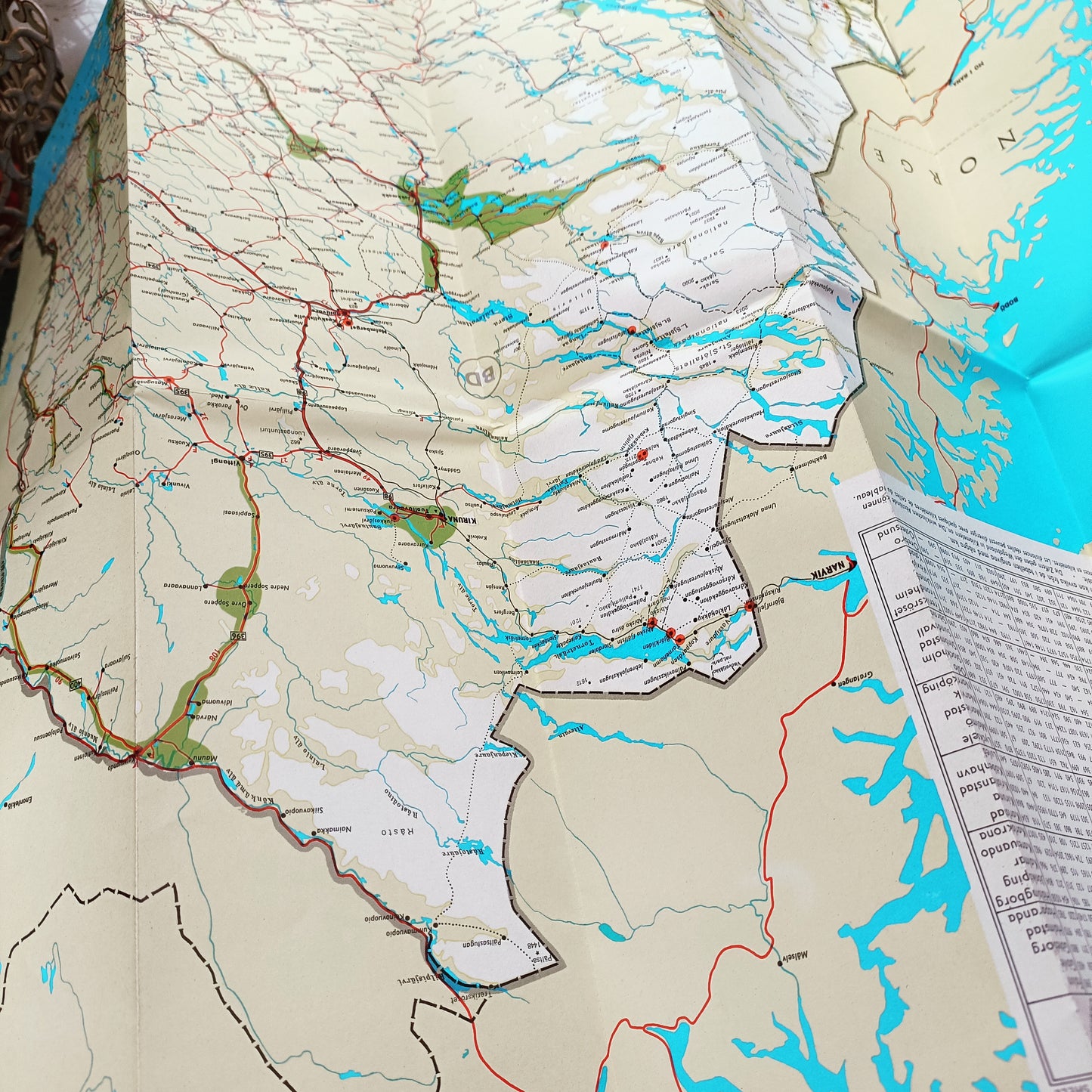 Shell touring - Sverige Norra delen - tiekartta