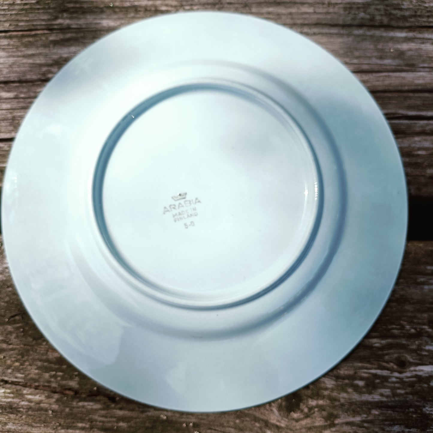 Arabia vaaleansininen lautanen 17,5 cm