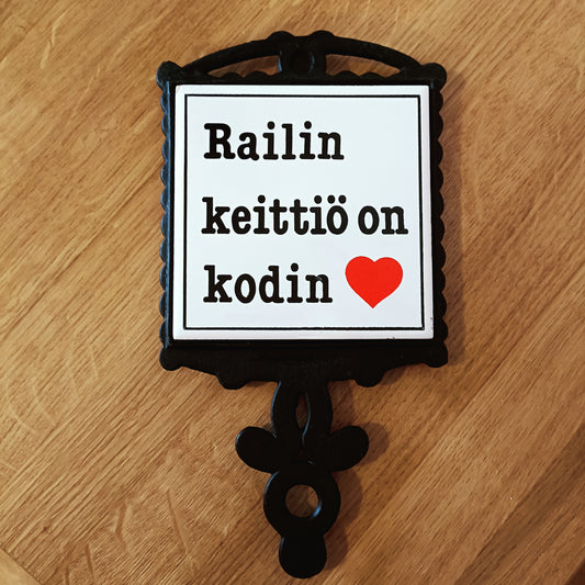 Valurautainen pannunalusta Raili