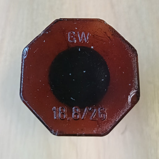 Apteekkipullon lasikorkki GW 18.8/26, ruskea