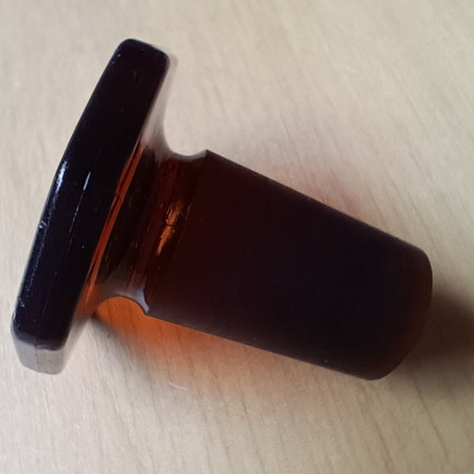 Apteekkipullon lasikorkki 19/26, ruskea