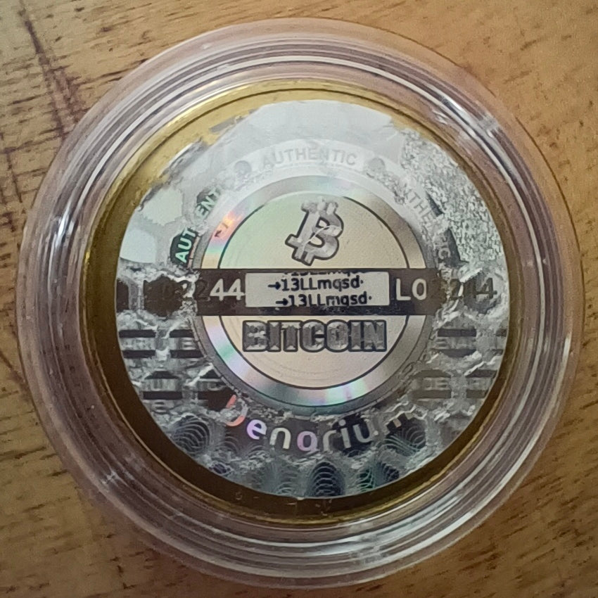 Denarium Bitcoin 1/10 kolikko 2015, lunastettu