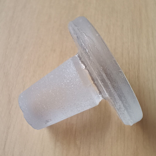 Apteekkipullon lasikorkki, kirkas