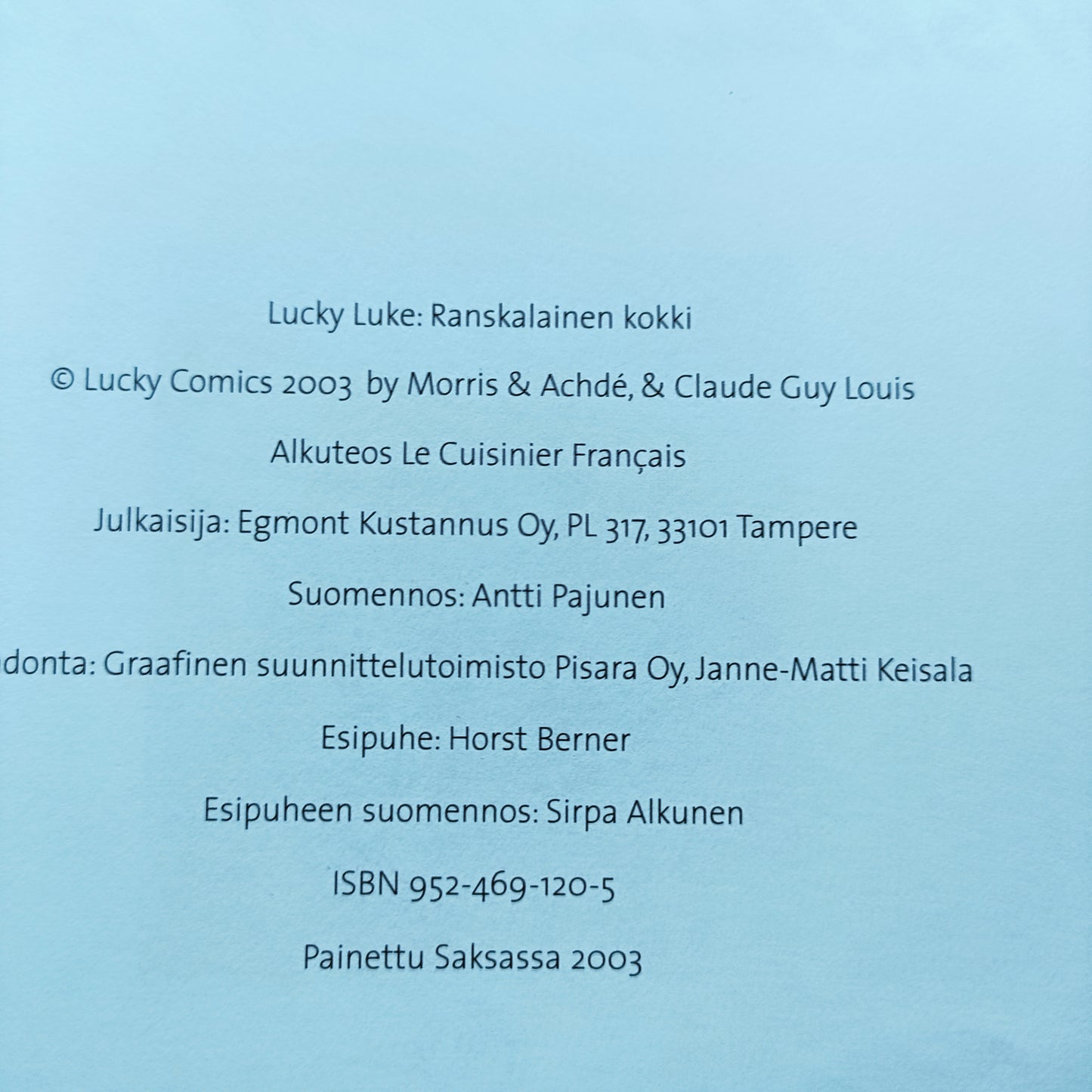 Lucky Luke - Ranskalainen kokki *