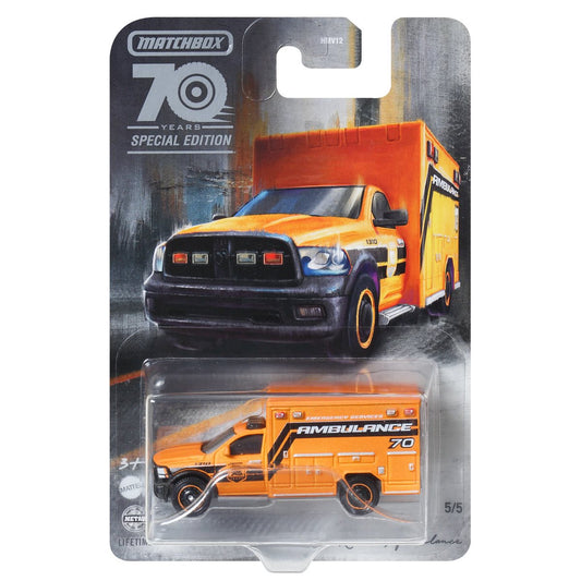 Matchbox Ram Ambulance 2016 - 70 Years - Orange - 1:64