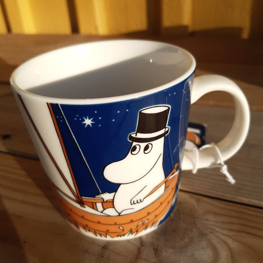 arabia muumimuki muumipappa syvä sininen 75-vuotis juhlamuki