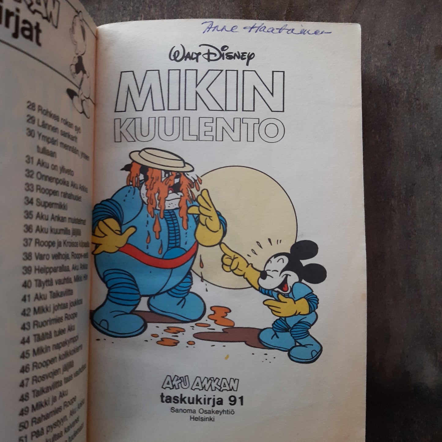 aku ankan taskukirja 91 mikin kuulento