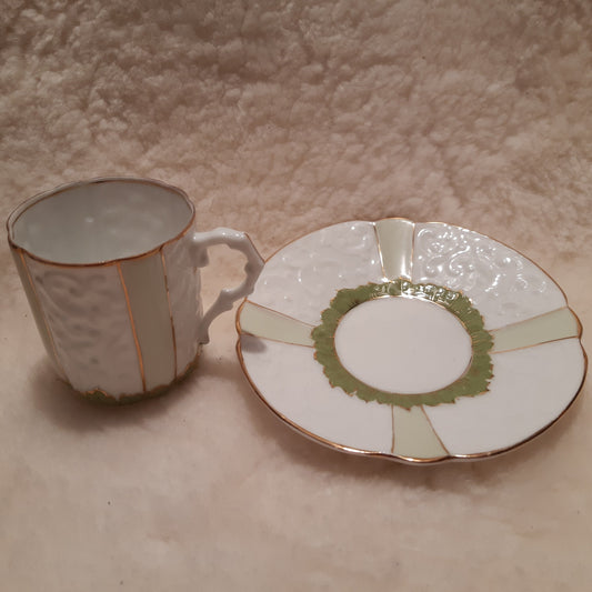 koristeellinen mokkakuppi + asetti