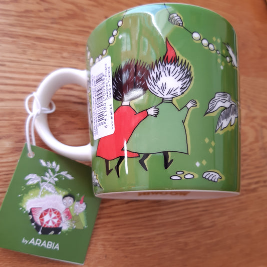 arabia muumimuki tiuhti ja viuhti 75-vuotis juhlamuki