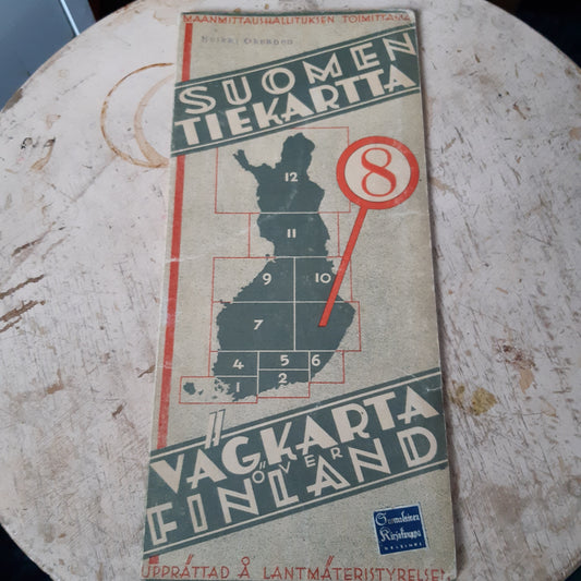 suomen tiekartta 8 - 1946