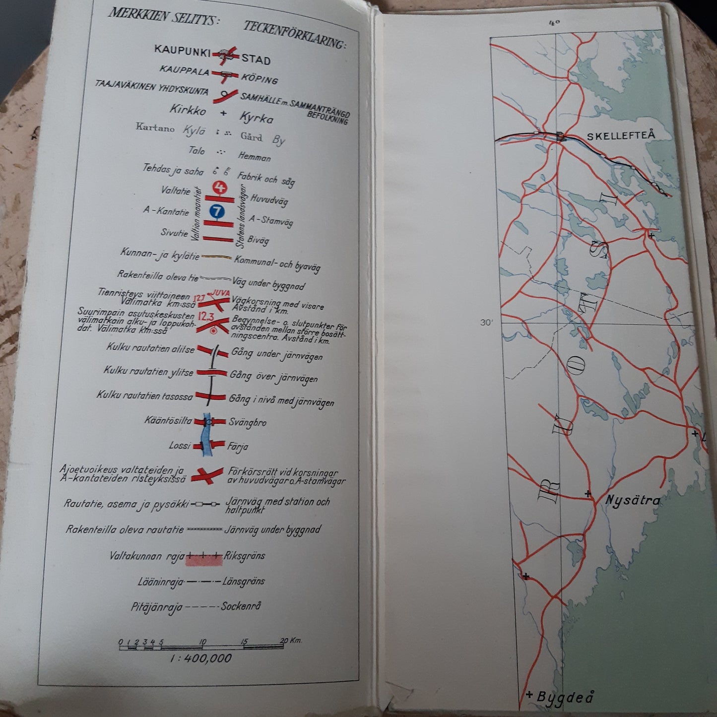 suomen tiekartta 9 - 1940