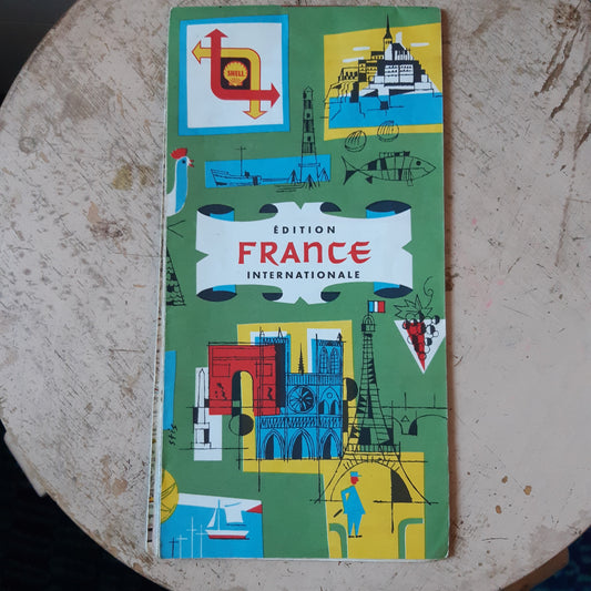 shell ranskan tiekartta vuodelta 1959