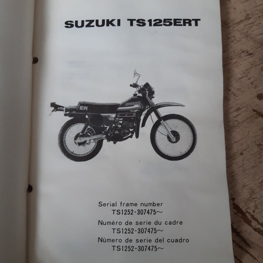 suzuki ts125ert varaosaluettelo