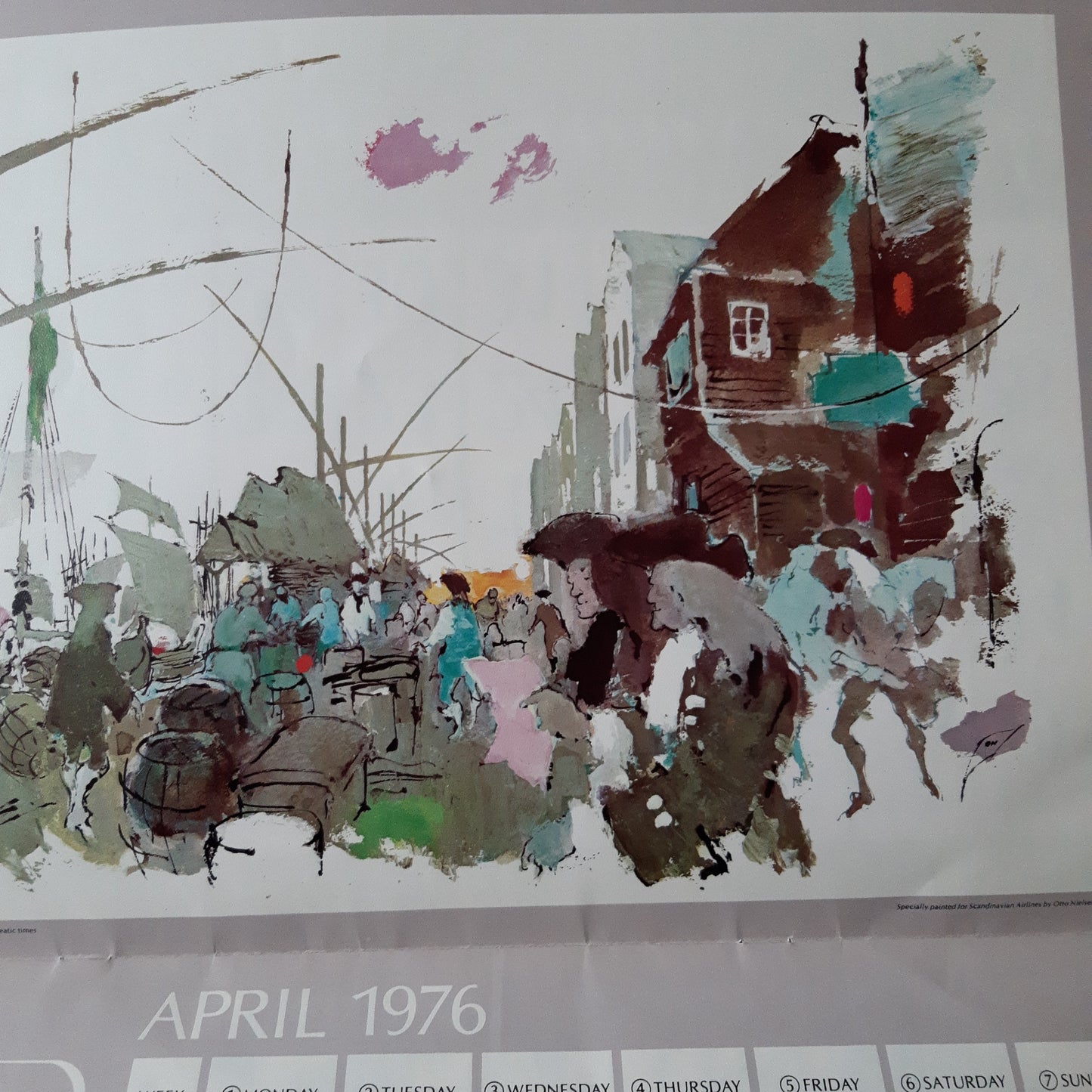 sas seinäkalenteri 1976