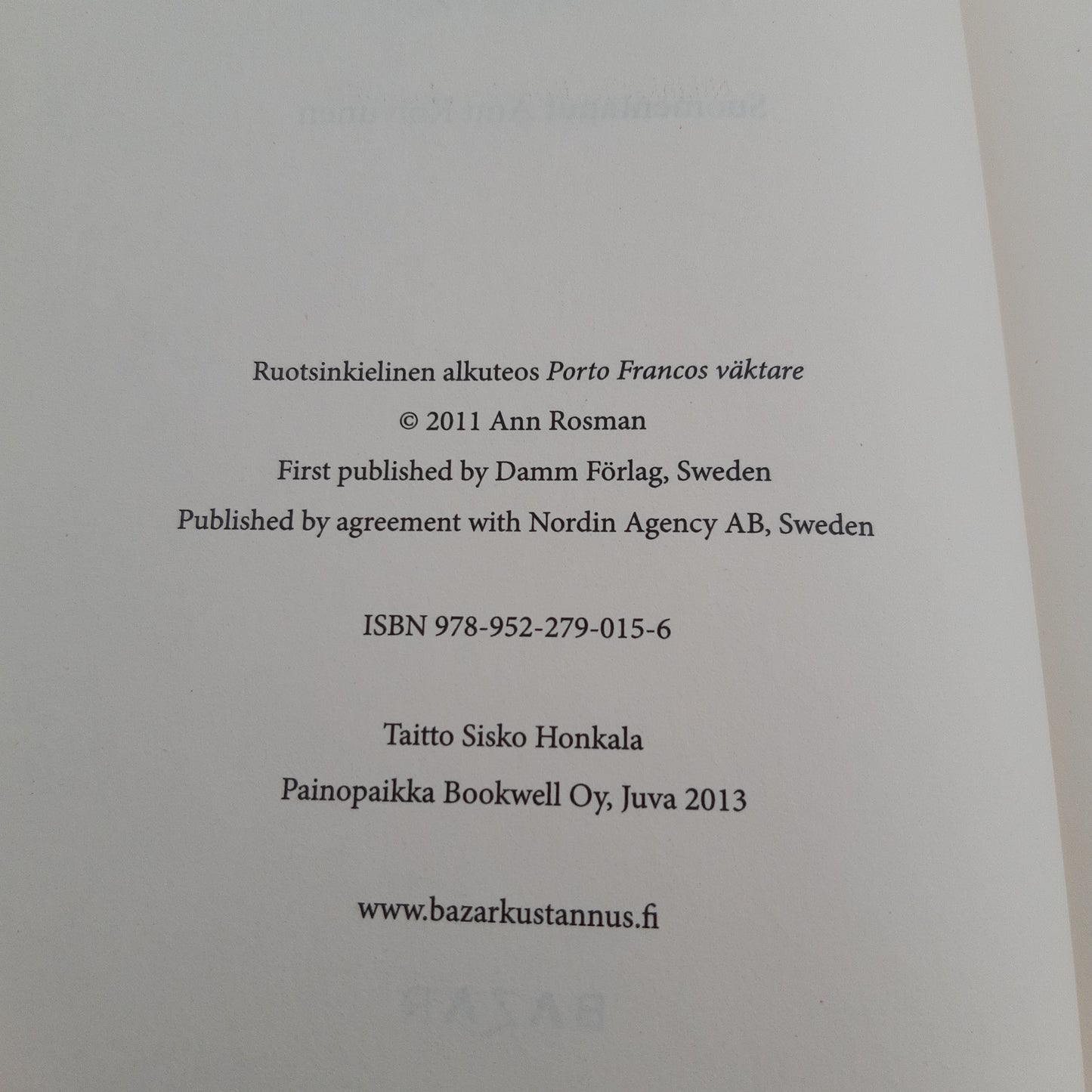 porto francon vartija - ann rosman