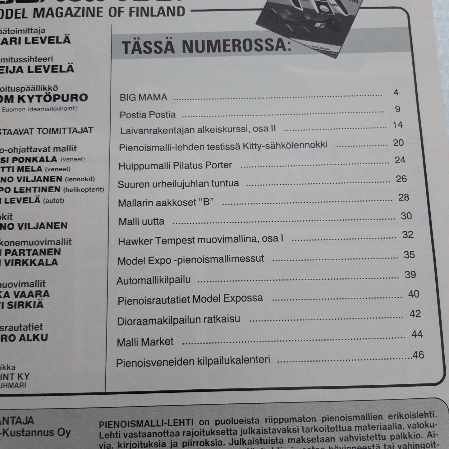 pienoismalli numero 3 1983 - harrastelehti