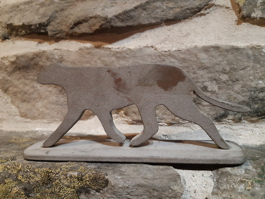 rautainen eläinfiguuri - pantteri - taide-esine