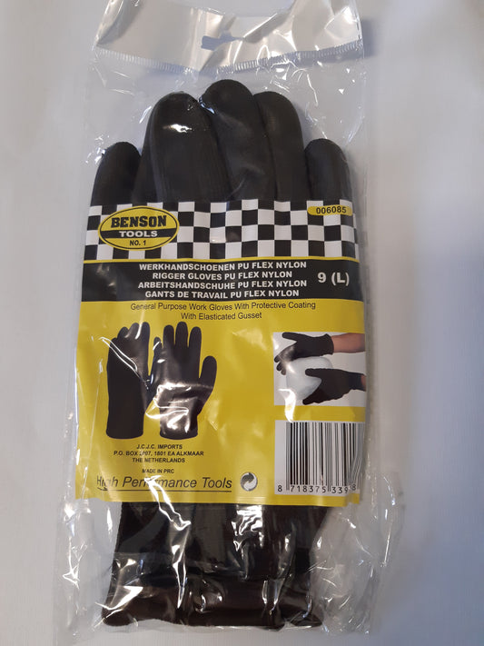 mustat työkäsineet