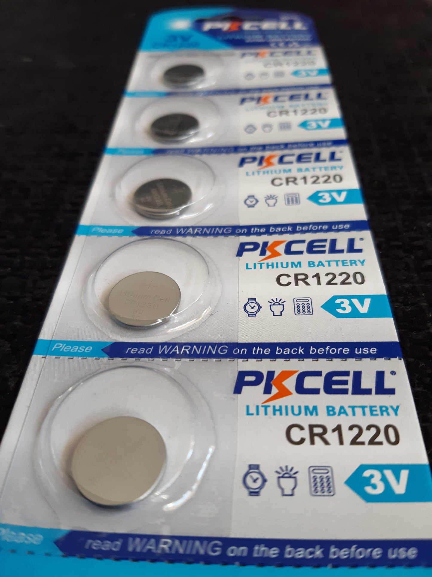 litiumparisto cr1220 3v pkcell 5 kpl
