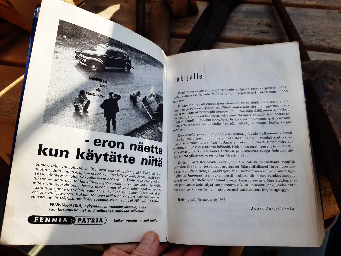 mies ja auto - vuodelta 1962