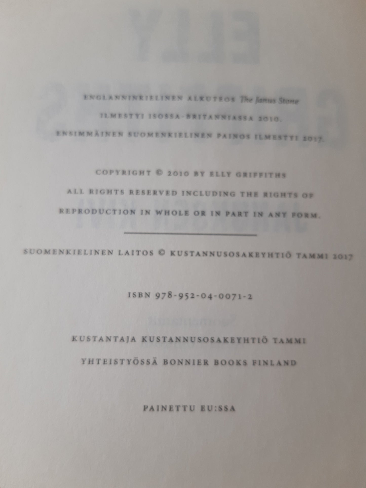 januksen kivi - elly griffiths