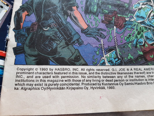 g.i.joe sarjakuvalehti vuodelta 1993