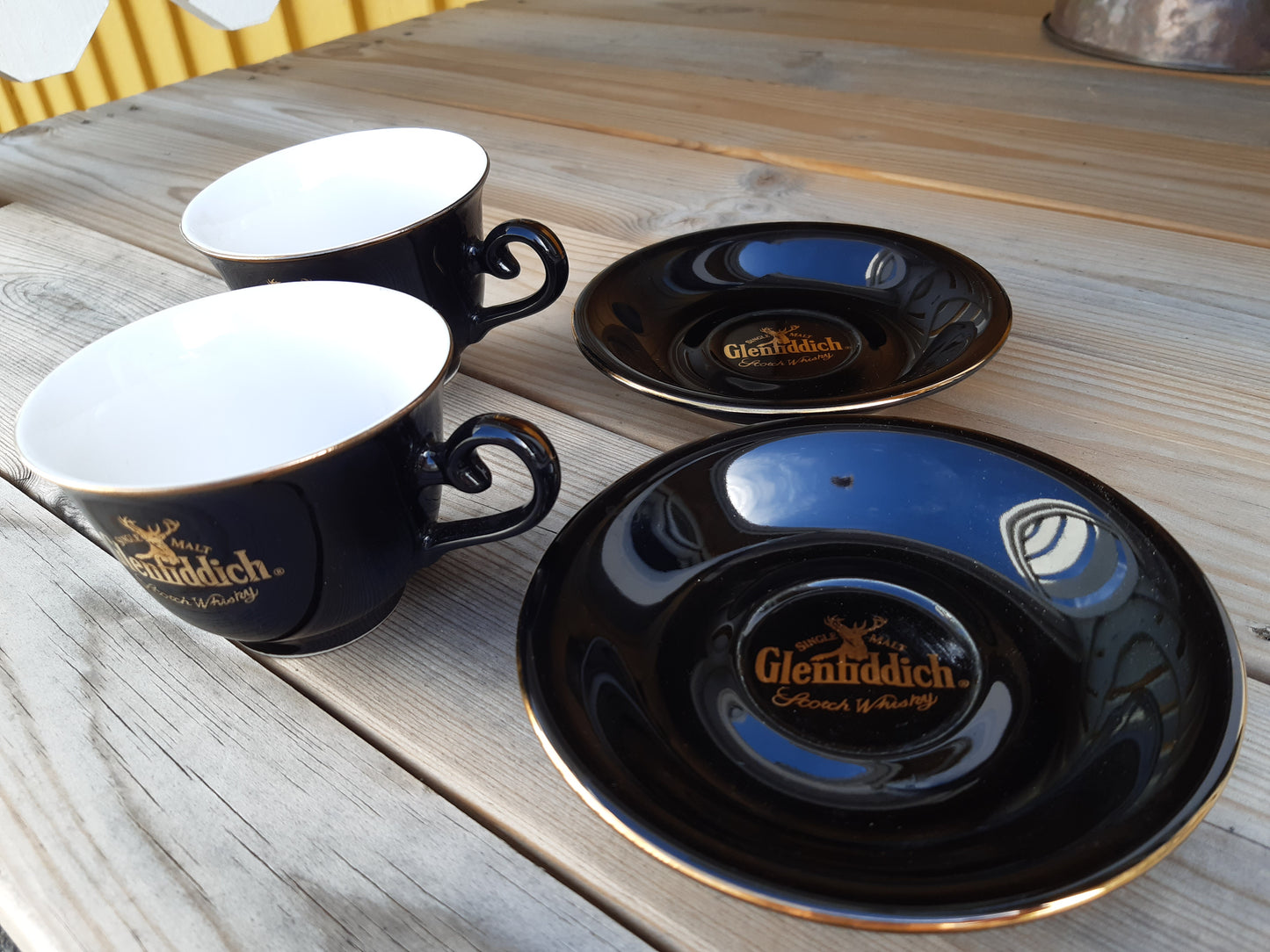 glenfiddich kahvikuppi + aluslautanen