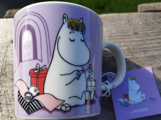 arabia muumimuki niiskuneiti liila 75-vuotis juhlamuki