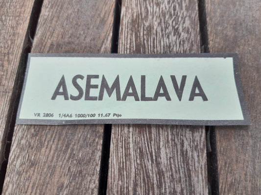 vanha vr:n etiketti - asemalava