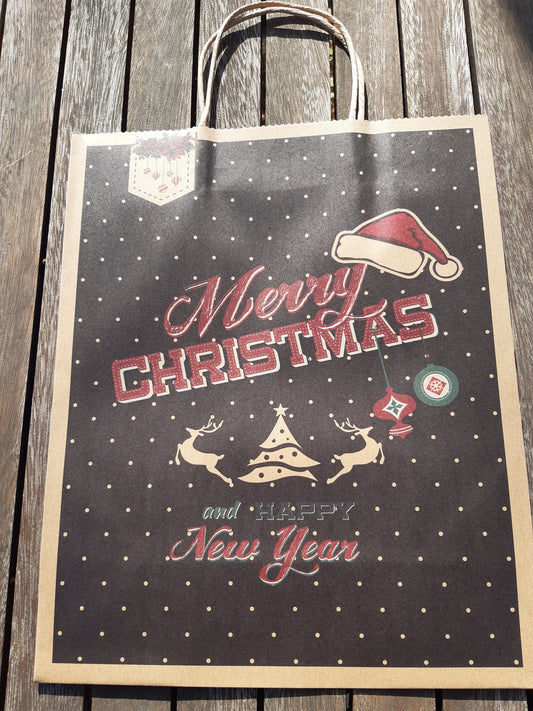 joulukassi retro musta 32 x 26 cm