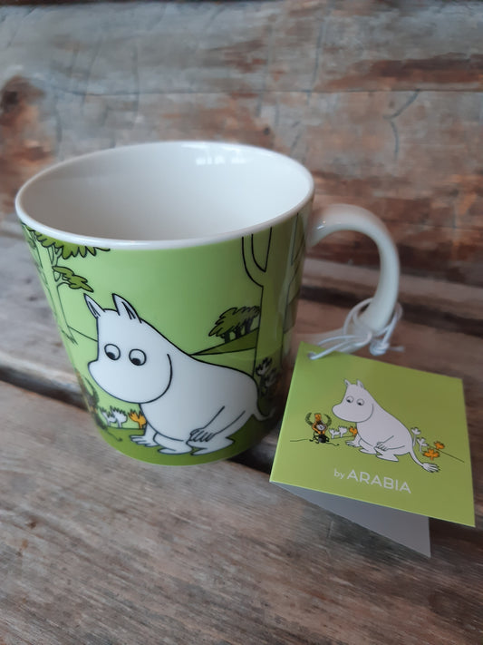 muumimuki muumipeikko nurmenvihreä 75-vuotis juhlamuki