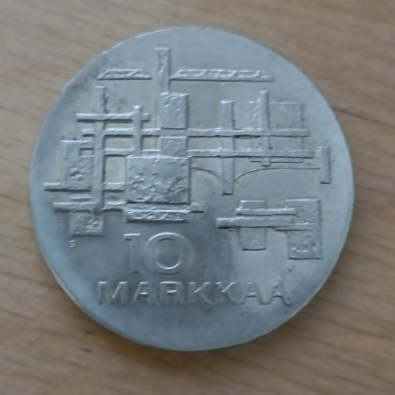 Hopearaha 10 markkaa 1967 Itsenäisyys 50 vuotta *