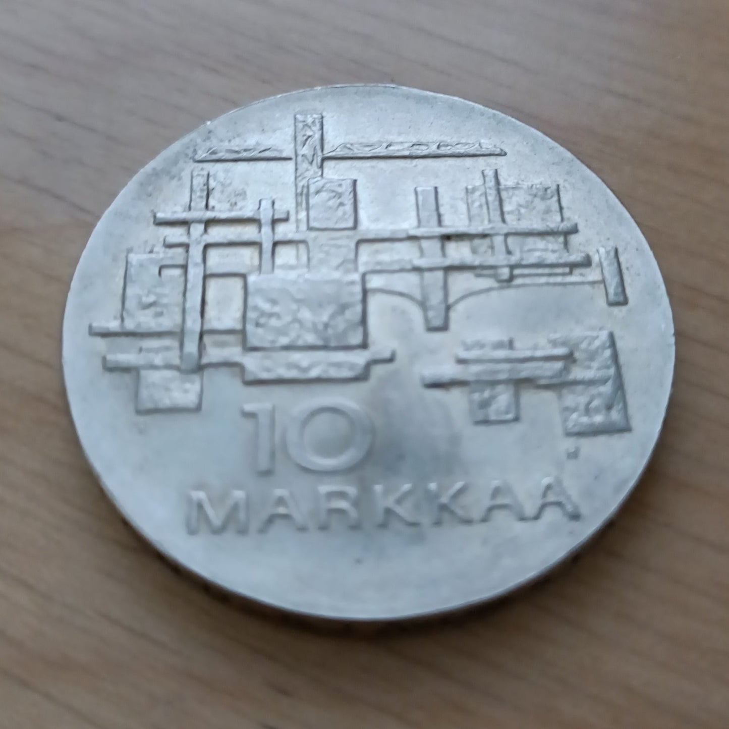 Hopearaha 10 markkaa 1967 Itsenäisyys 50 vuotta *