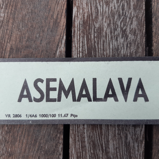 Vanha VR:n etiketti - ASEMALAVA