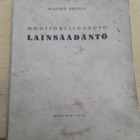 Moottoriajoneuvo lainsäädäntö vuodelta 1938