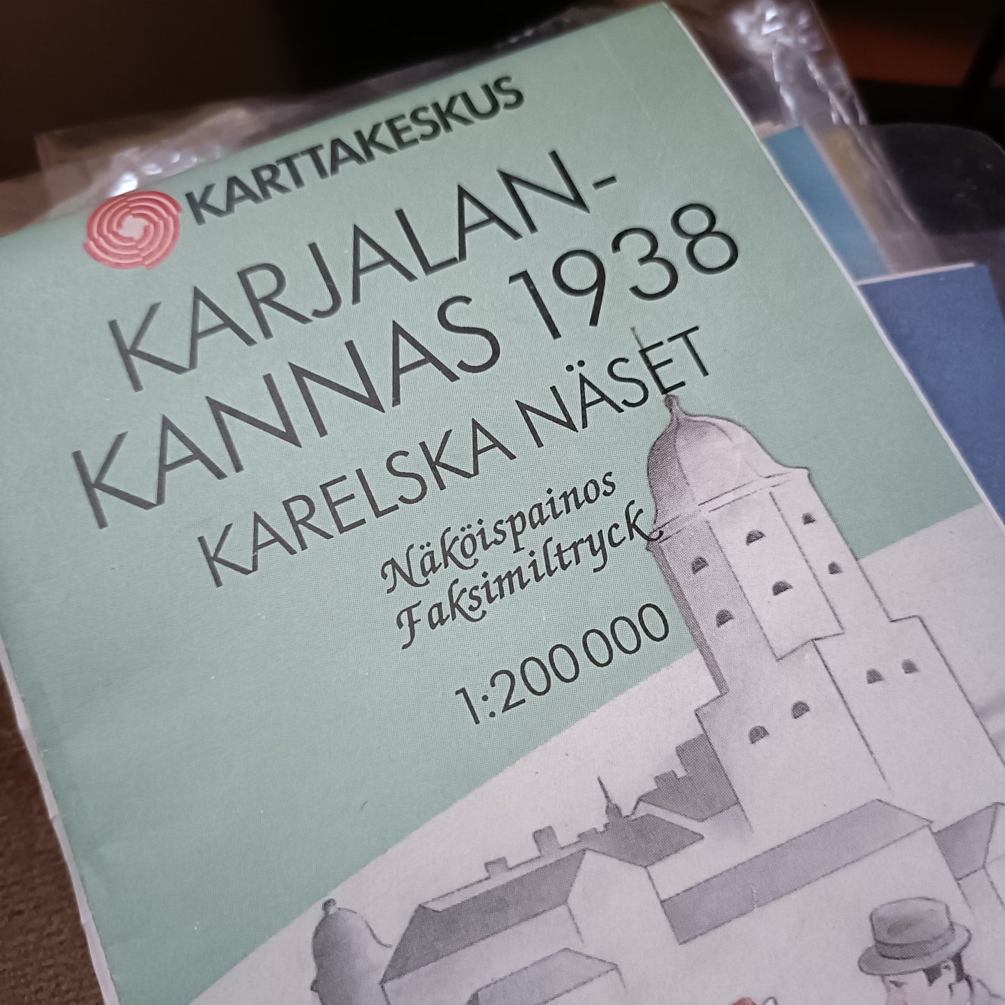 Karjalan kannas 1938 näköispainos - kartta *