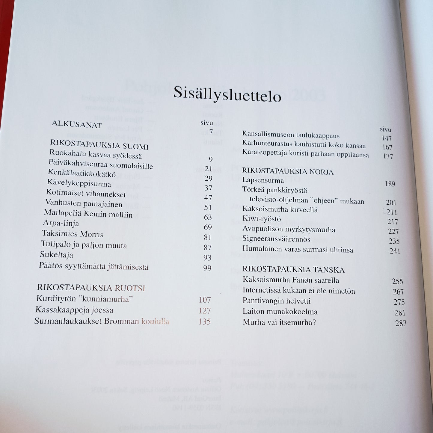 Pohjolan poliisi kertoo 2003