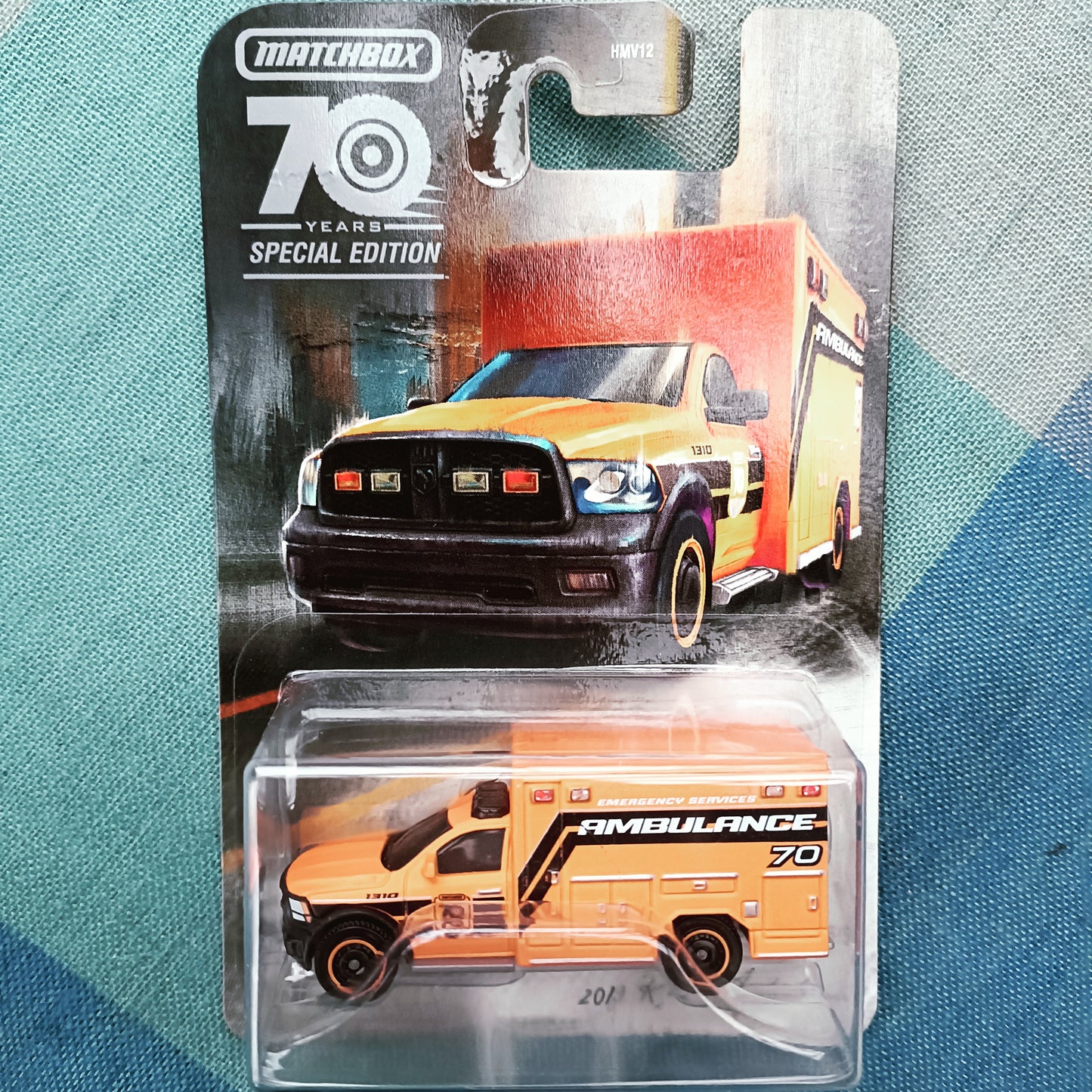 Matchbox Ram Ambulance 2019 - 70 Years - Orange - 1:64