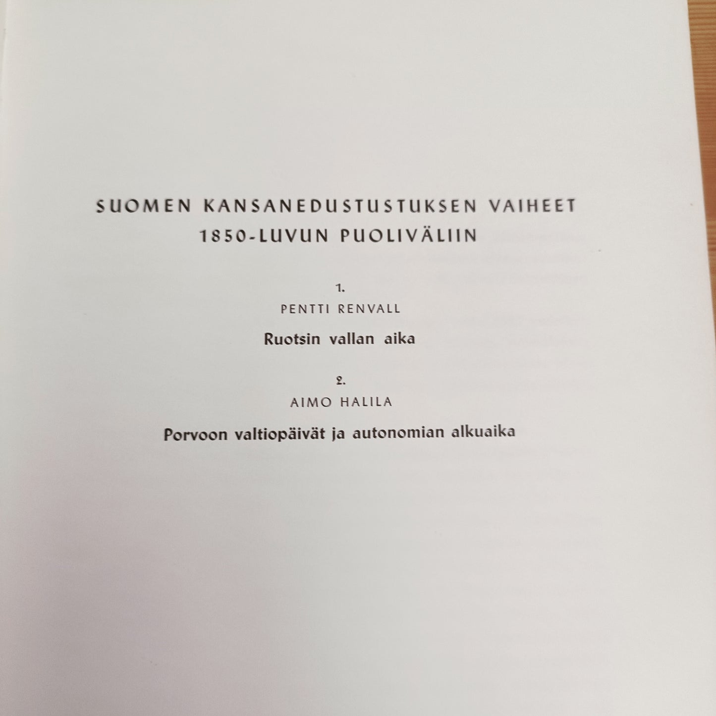 Suomen kansanedustuslaitoksen historia osa 1
