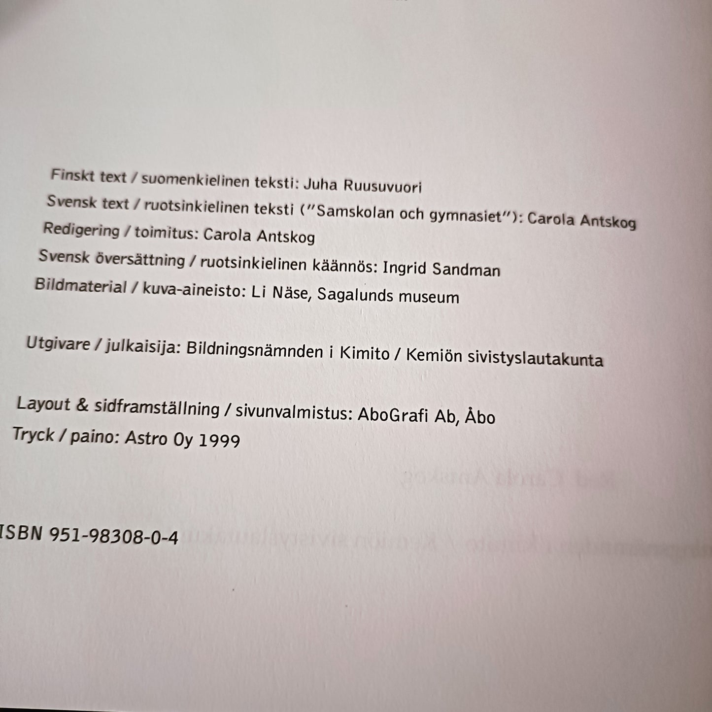 På lärdomens stig - Opin tiellä 1649-1999
