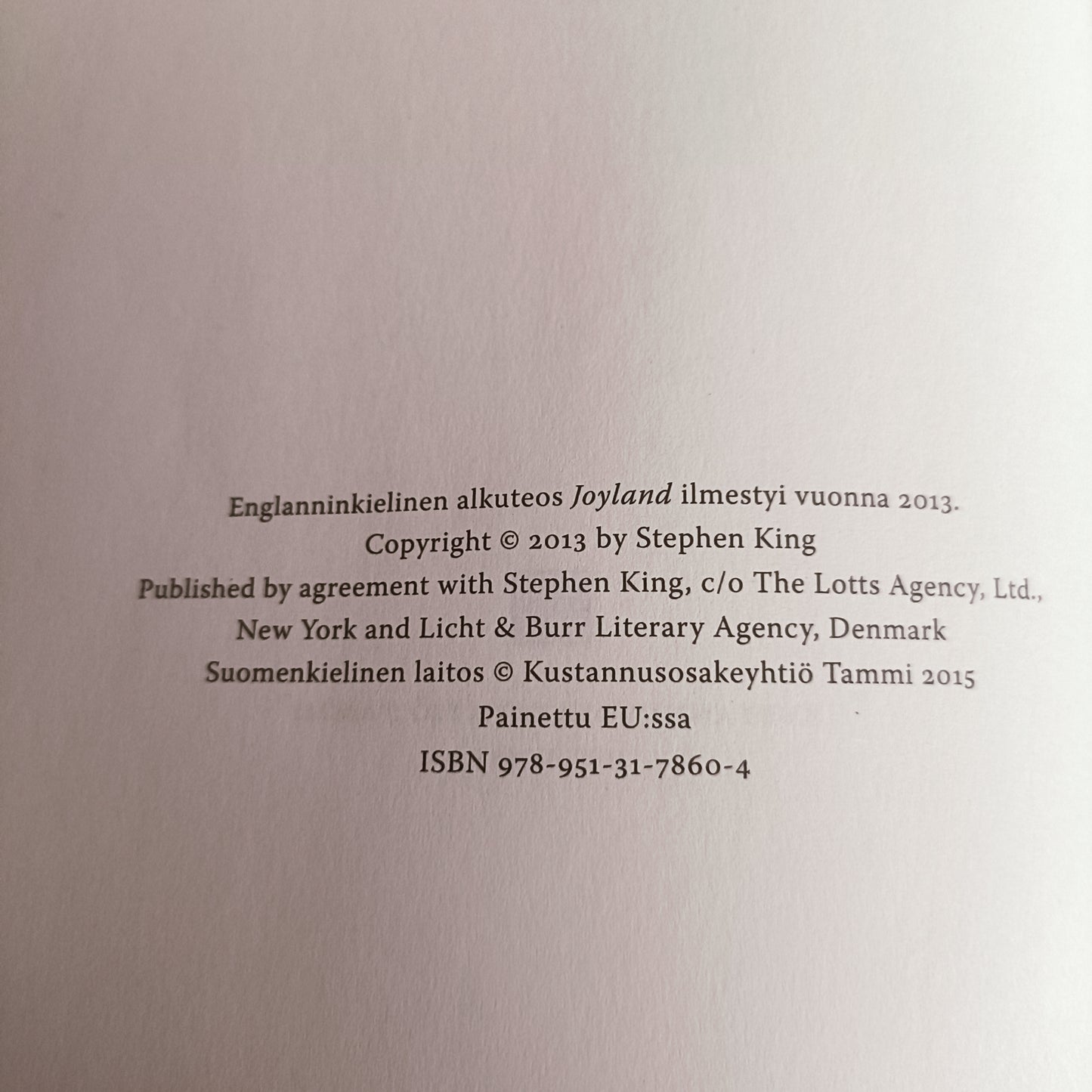 Tervetuloa Joylandiin - Stephen King