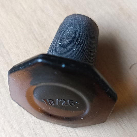 Apteekkipullon lasikorkki 19/26, ruskea
