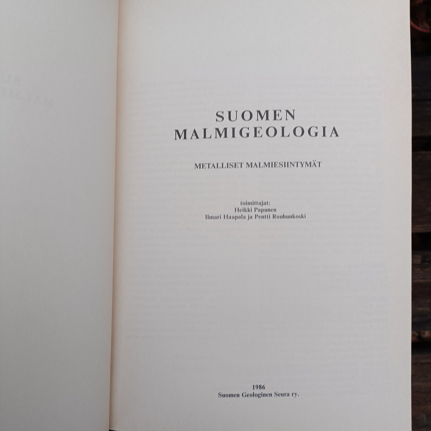 Suomen Malmigeologia - Metalliset malmiesiintymät
