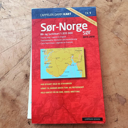 Etelä-Norjan kartta