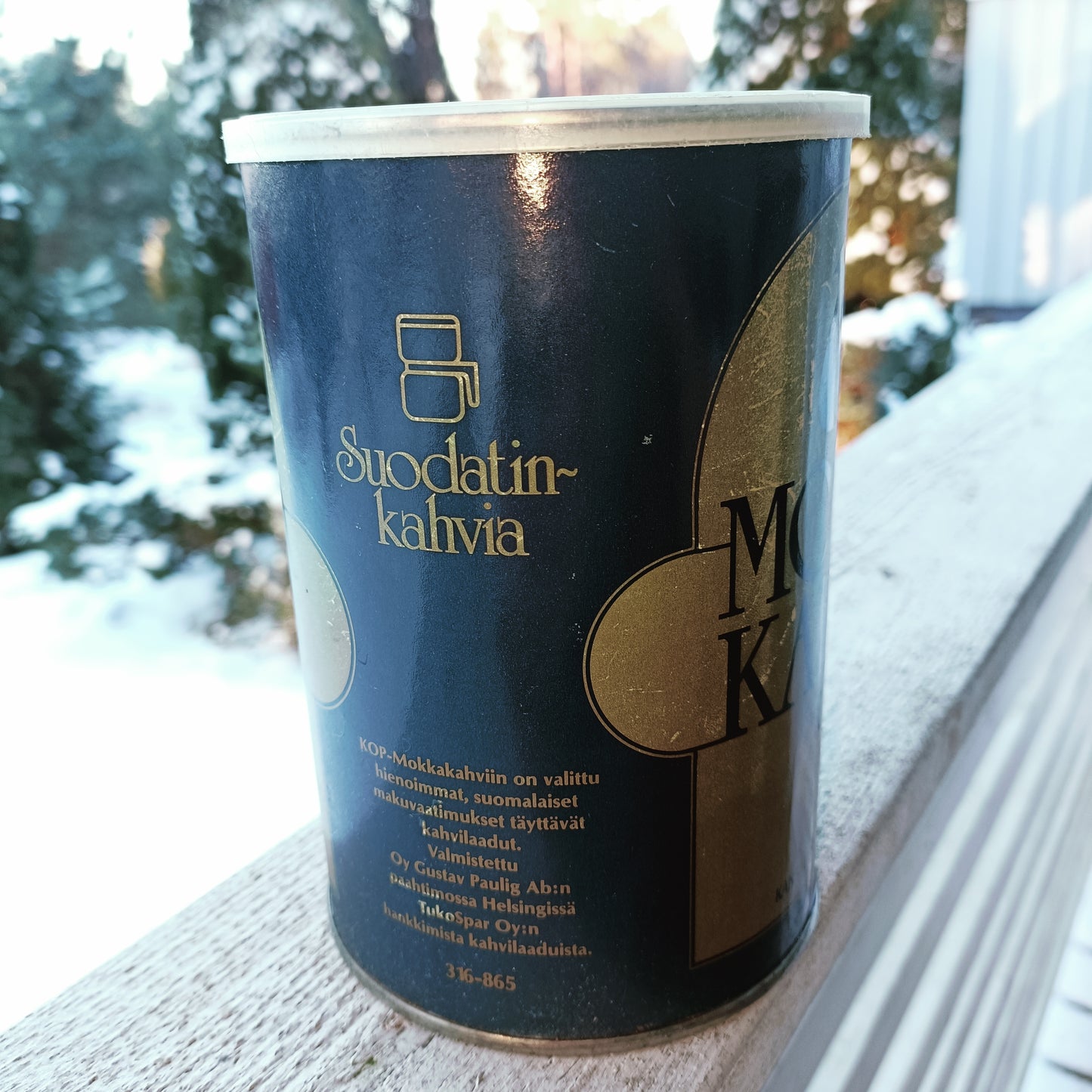 Kahvipurkki Mokkakahvia - Kansallis-Osake-Pankki